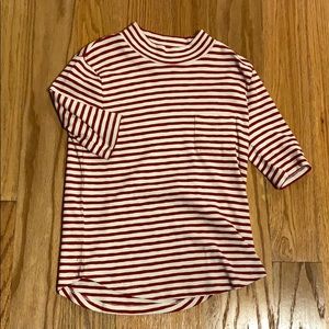 Madewell stripped high neck top